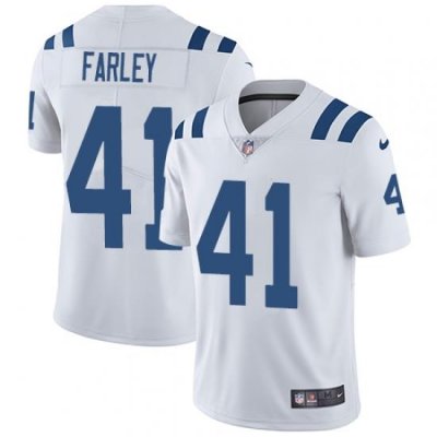 Men Nike Colts #41 Matthias Farley White Stitched NFL Vapor Untouchable Limited Jersey