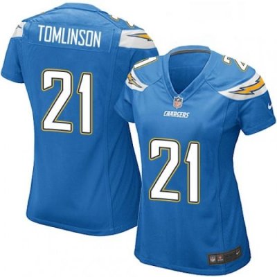 Womens Nike Los Angeles Chargers 21 LaDainian Tomlinson Game Electric Blue Alternate NFL Jersey