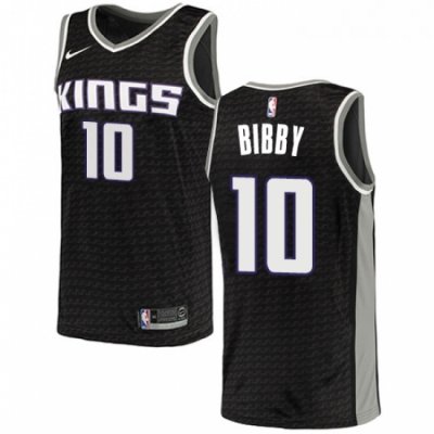 Youth Nike Sacramento Kings 10 Mike Bibby Authentic Black NBA Jersey Statement Edition