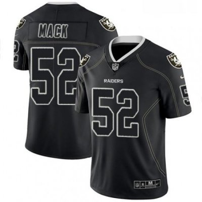 Mens Nike Oakland Raiders 52 Khalil Mack Limited Lights Out Black Rush NFL Jersey