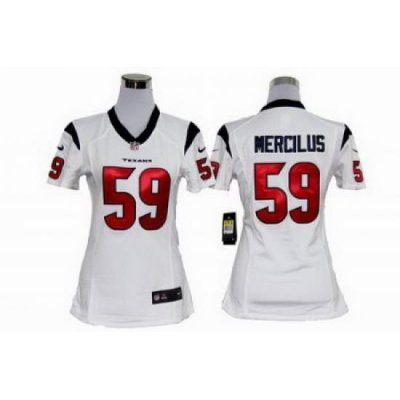 Women Nike NFL Houston Texans 59# Mercilus White Jersey