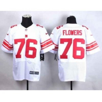 nike nfl jerseys new york giants 76 flowers white[Elite]