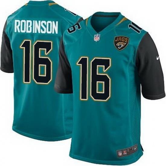 Nike Jaguars #16 Denard Robinson Teal Green Team Color Youth Stitched NFL Elite Jersey