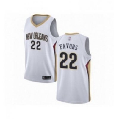 Youth New Orleans Pelicans 22 Derrick Favors Swingman White Basketball Jersey Association Edition