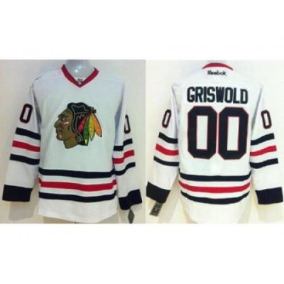 Chicago Blackhawks #00 Clark Griswold White Stitched NHL Jersey