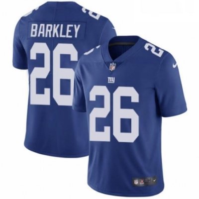 Mens Nike New York Giants 26 Saquon Barkley Royal Blue Team Color Vapor Untouchable Limited Player NFL Jersey