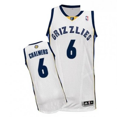 Youth Adidas Memphis Grizzlies 6 Mario Chalmers Authentic White Home NBA Jersey