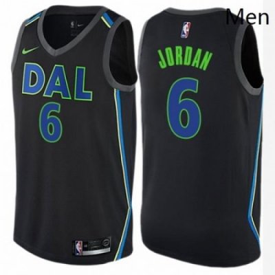 Mens Nike Dallas Mavericks 6 DeAndre Jordan Swingman Navy Blue NBA Jersey Statement Edition