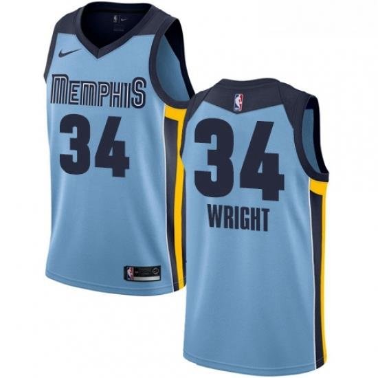 Womens Nike Memphis Grizzlies 34 Brandan Wright Swingman Light Blue NBA Jersey Statement Edition