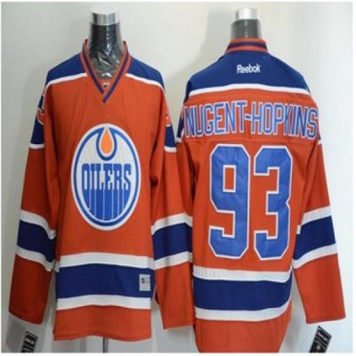 Edmonton Oilers #93 Nugent-Hopkins Orange Stitched NHL Jersey