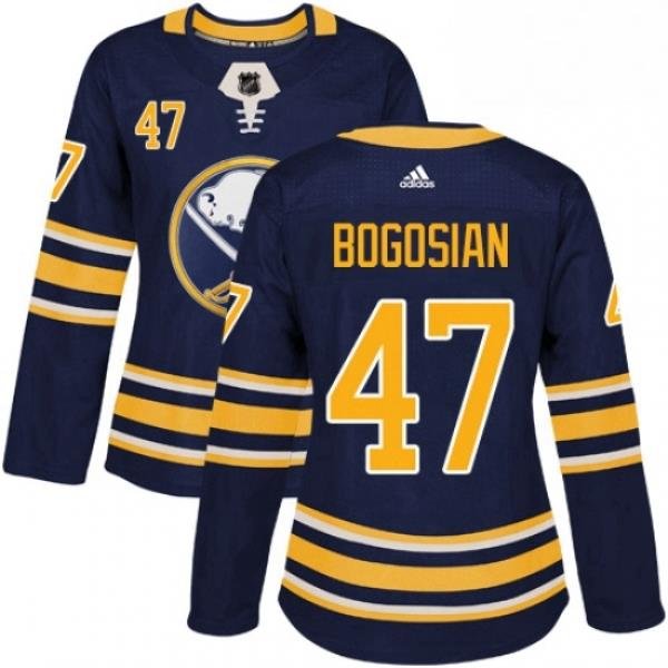 Womens Adidas Buffalo Sabres 47 Zach Bogosian Premier Navy Blue Home NHL Jersey