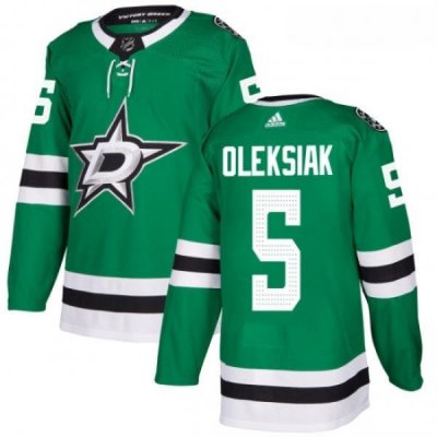 Youth Adidas Dallas Stars 5 Jamie Oleksiak Authentic Green Home NHL Jersey