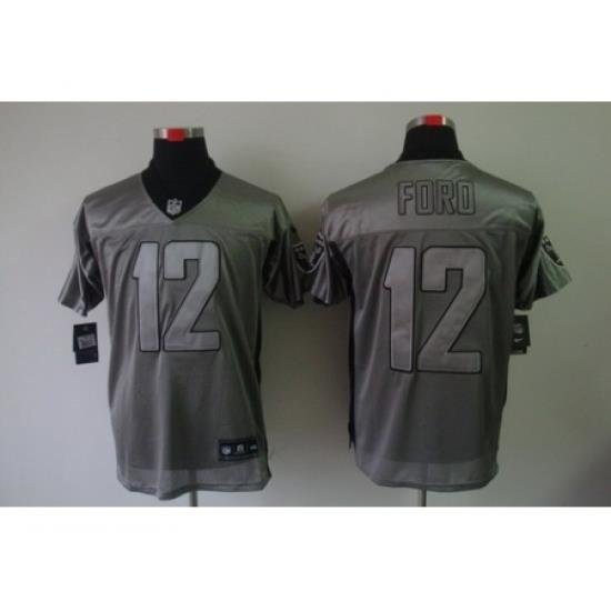 Nike Oakland Raiders 12 Jacoby Ford Grey Elite Shadow NFL Jersey