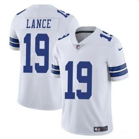 Men Dallas Cowboys 19 Trey Lance White Vapor Untouchable Limited Stitched Football Jersey