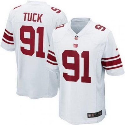 Youth Nike NeW York Giants 91# Justin Tuck Game White Jersey