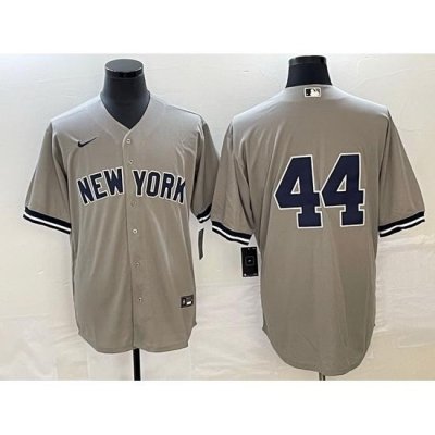 Men NeW York Yankees 44 Reggie Jackson Gray Cool Base Stitched Baseball Jersey