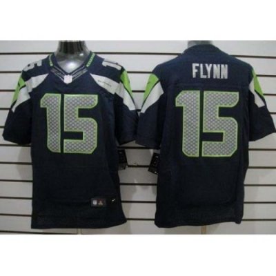 Nike Seattle Seahawks 15 Matt Flynn Blue Elite NFL Jersey