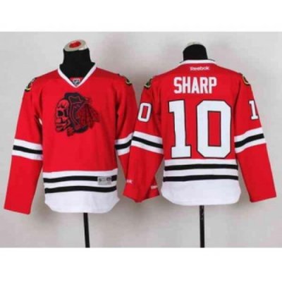 youth nhl jerseys chicago blackhawks #10 sharp red[the skeleton head]