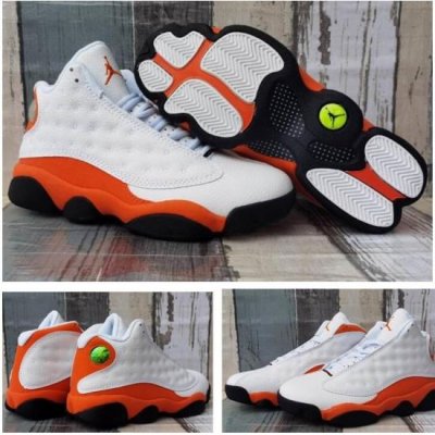 Jordan 13 Retro White Orange Men Shoes