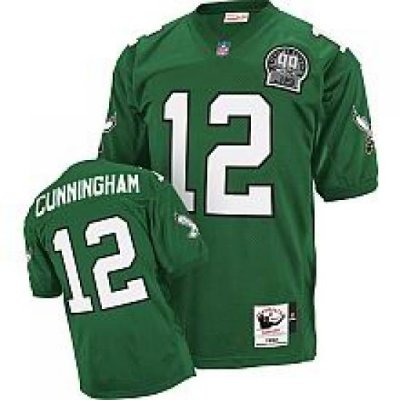 MitchellandNess Philadelphia Eagles 1992 12 Randall Cunningham ThroWback Team Color Jersey