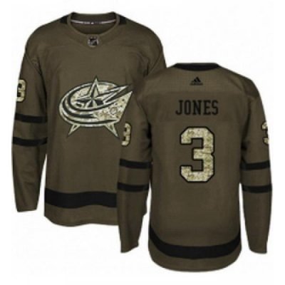 Youth Adidas Columbus Blue Jackets 3 Seth Jones Premier Green Salute to Service NHL Jersey