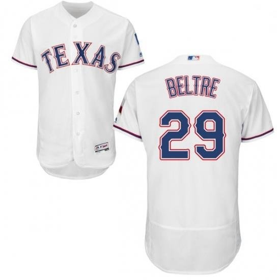 Mens Majestic Texas Rangers 29 Adrian Beltre White Home Flex Base Authentic Collection MLB Jersey