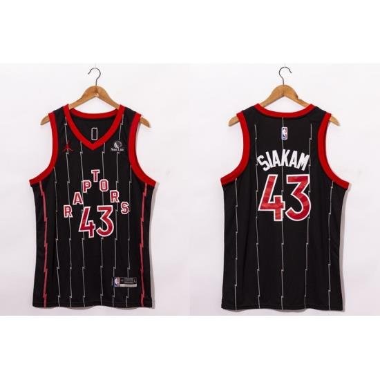 Men Toronto Raptors 43 Pascal Siakam Black 2021 Brand Jordan City Edition Swingman Jersey With The Sponsor Logo