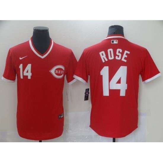 Men Nike Cincinati Reds Pete Rose 14 Red Cool Base Stitched Pullover MLB Jersey