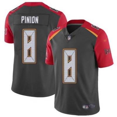 Nike Buccaneers 8 Bradley Pinion Gray Men Stitched NFL Limited Inverted Legend Jersey