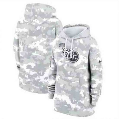 Women Tennessee Titans 2024 Arctic Camo Salute To Service Club Fleece Pullover Hoodie