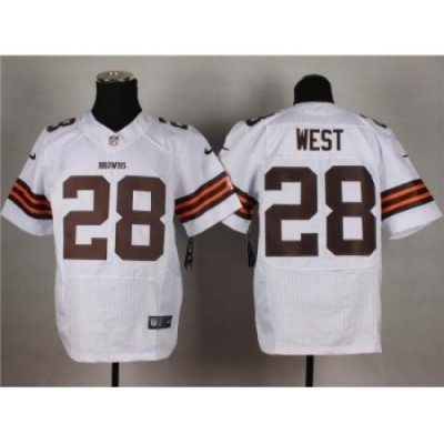 Nike Cleveland Browns 28 Terrance West white Elite NFL Jersey