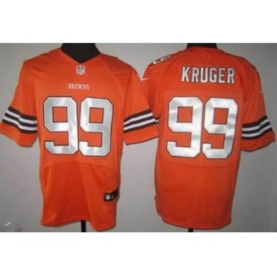 Nike Cleveland Browns 99 Paul Kruger Orange Elite NFL Jersey