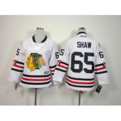 NHL Youth chicago blackhawks #65 Andrew Shaw white jerseys(2015 new classic)