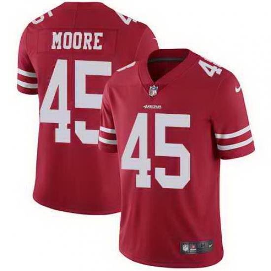 Nike 49ers 45 Tarvarius Moore Red Vapor Untouchable Limited Jersey