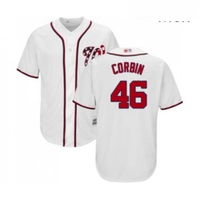 Mens Washington Nationals 46 Patrick Corbin Replica White Home Cool Base Baseball Jersey