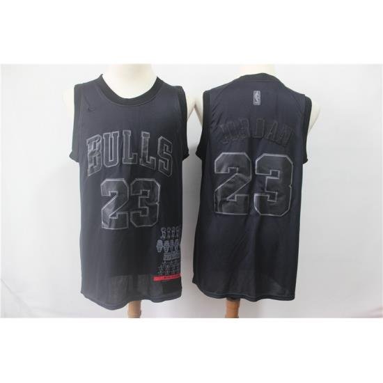 Bulls 23 Michael Jordan Black Nike Swingman MVP Jersey