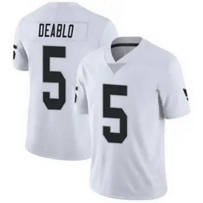 Men Las Vegas Raiders 5 Divine Deablo Vapor Limited White Jersey_ u526F u672C