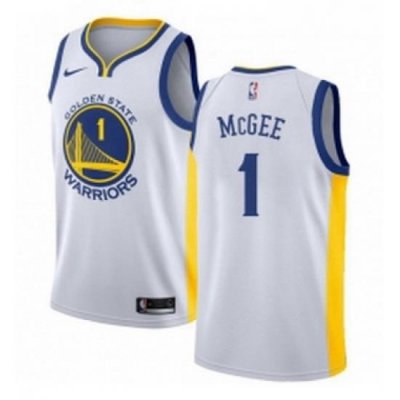 Womens Nike Golden State Warriors 1 JaVale McGee Swingman White Home NBA Jersey Association Edition