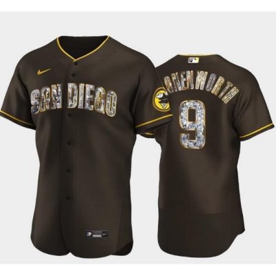 Men's San Diego Padres #9 Jake CronenWorth Diamond Edition BroWn Jersey