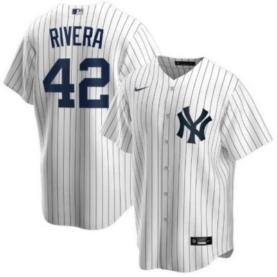 Men NeW York Yankees 42 Mariano Rivera White Cool Base Stitched Baseball jersey