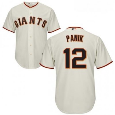 Youth Majestic San Francisco Giants 12 Joe Panik Authentic Cream Home Cool Base MLB Jersey