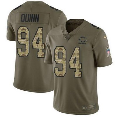 Nike Bears 94 Robert Quinn Olive Camo Men Stitched NFL Limited 2017 Salute To Service Jersey