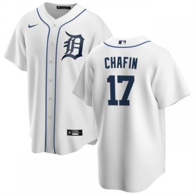 Men Detroit Tigers 17 AndreW Chafin White Cool Base Stitched Baseball Jersey