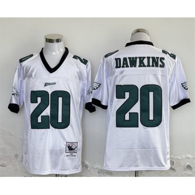 Men Philadelphia Eagles 20 Brian Dawkins White Stitched Football Jersey