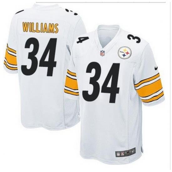 Youth New Steelers #34 DeAngelo Williams White Stitched NFL Elite Jersey