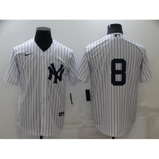 Men NeW York Yankees 8 Yogi Berra White Cool Base Stitched Baseball jersey