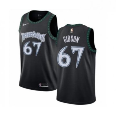 Youth Nike Minnesota Timberwolves 67 Taj Gibson Swingman Black Hardwood Classics Jersey