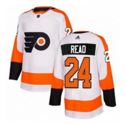 Mens Adidas Philadelphia Flyers 24 Matt Read Authentic White Away NHL Jersey