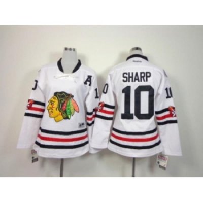 NHL Women chicago blackhawks #10 Patrick Sharp white jerseys(2015 new classic)