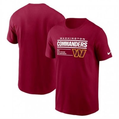 Men Washington Commanders Burgundy Division Essential T Shirt